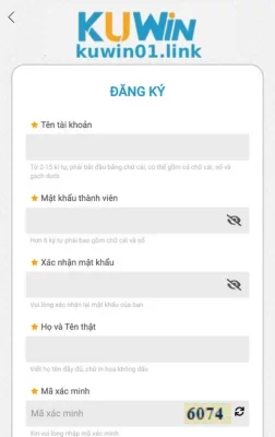 ĐĂNG KÝ Tài Khoản KUWIN01